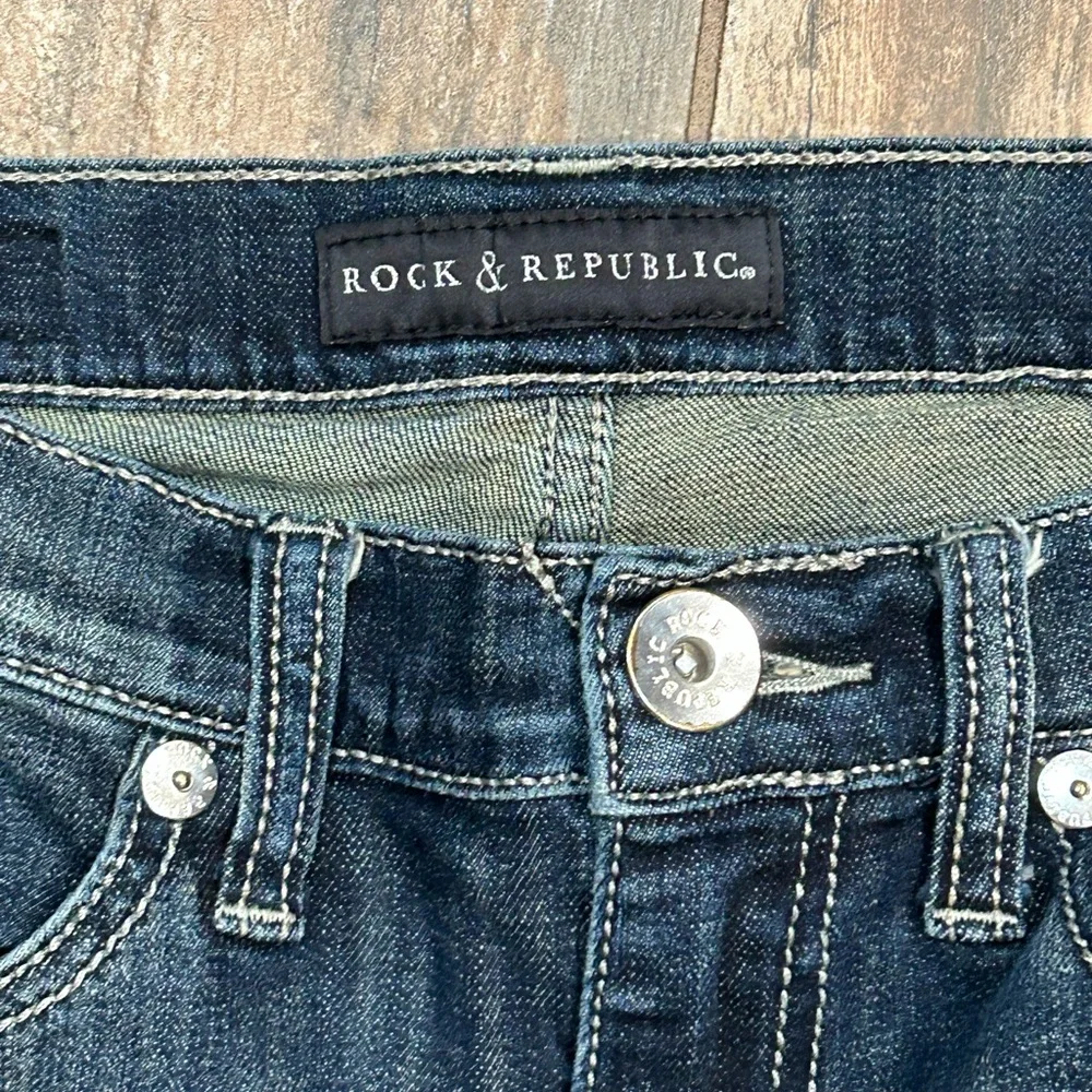 Rock & Republic Kendall Jeans Women’s Size 8 Dark Wash Stretch Denim - Picture 3 of 5